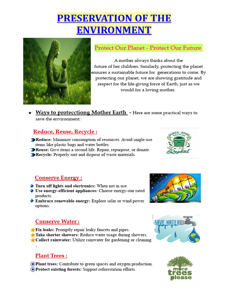 Environmental Protection Strategies | PDF | Sustainability | Climate ...