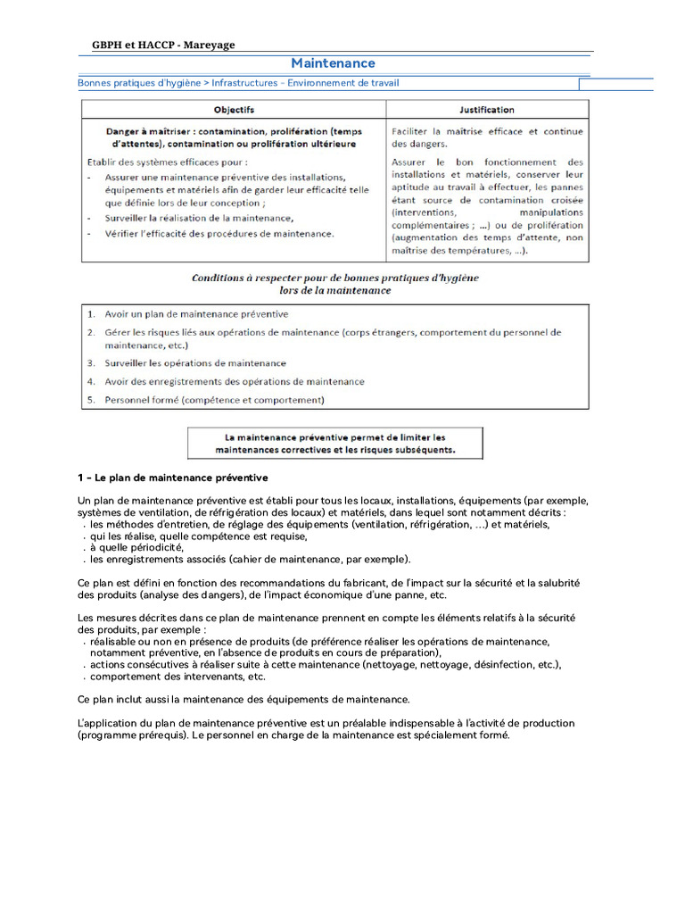 Plan de maintenance préventive efficace | PDF | Métrologie | Calibrage