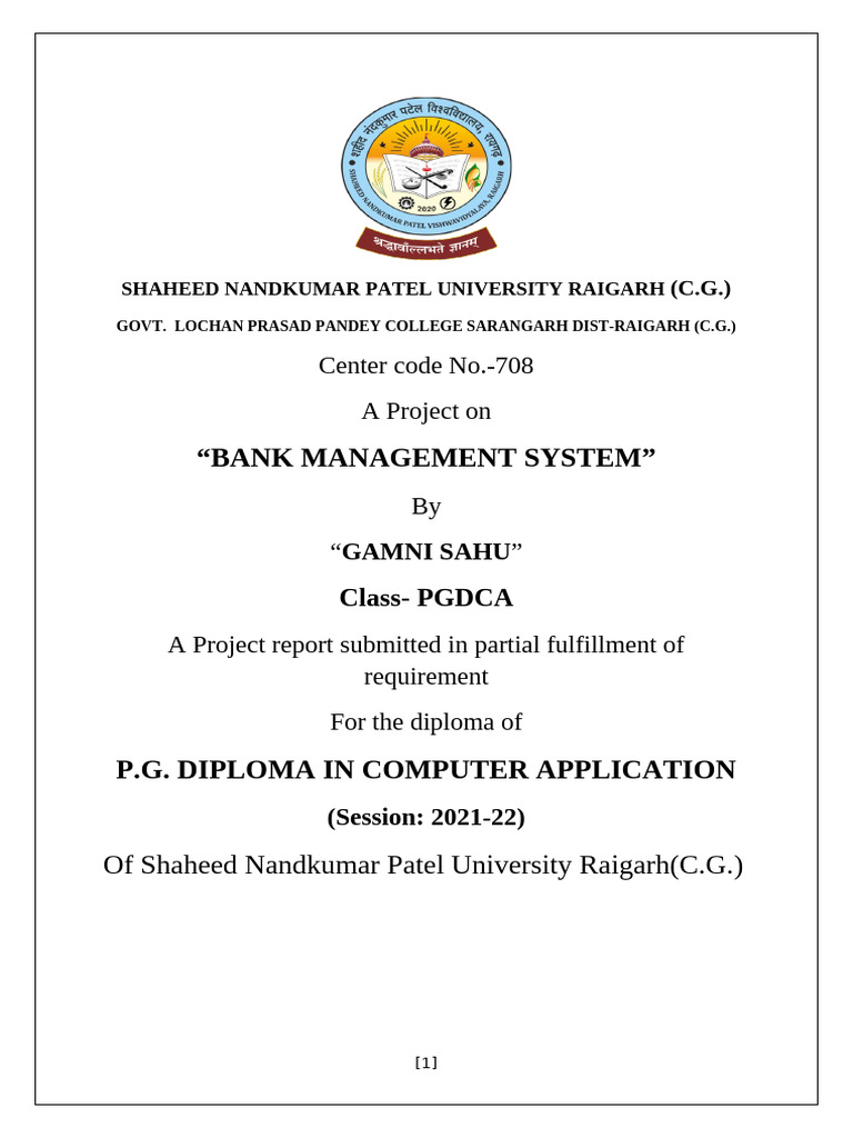 Bank Management System Project Report | PDF | Software Testing ...