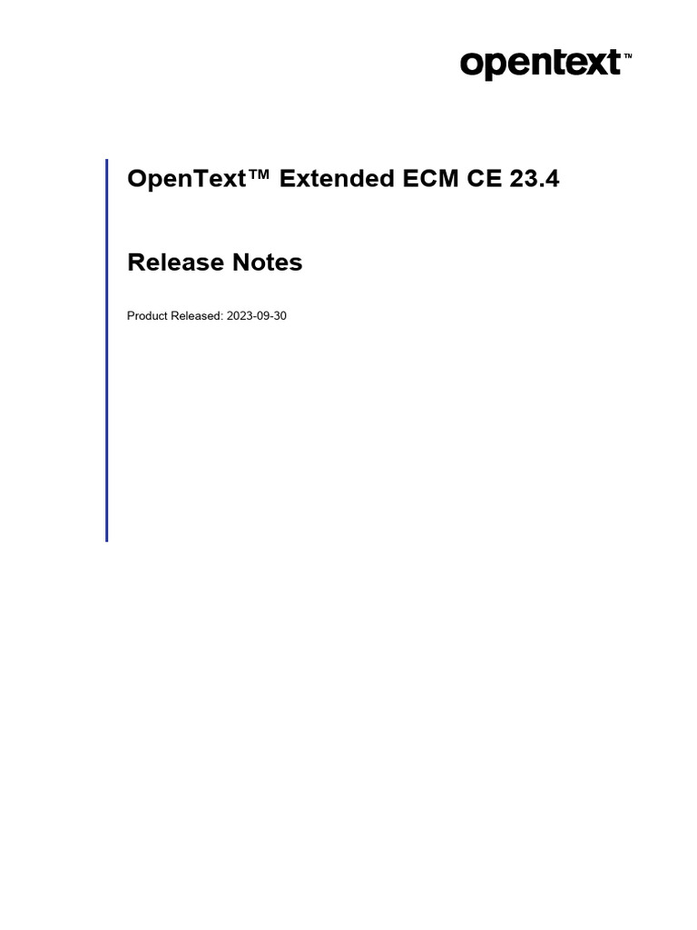 Extended ECM CE 23.4 Release Notes | PDF | Microsoft Outlook | Share Point