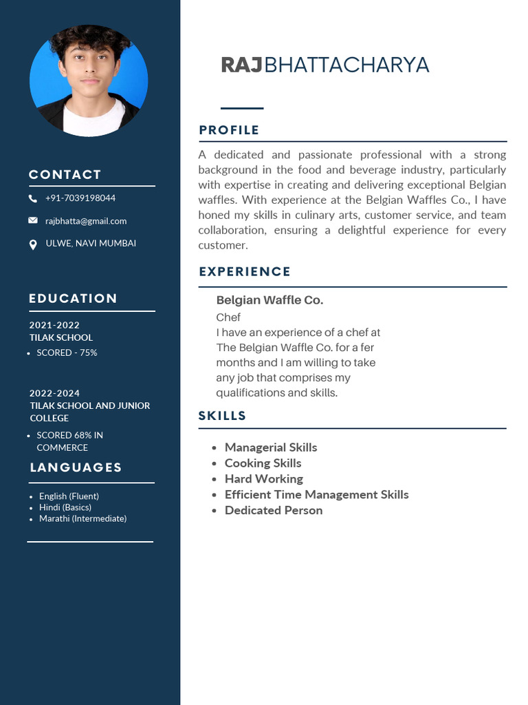 Blue Simple Professional CV Resume | PDF