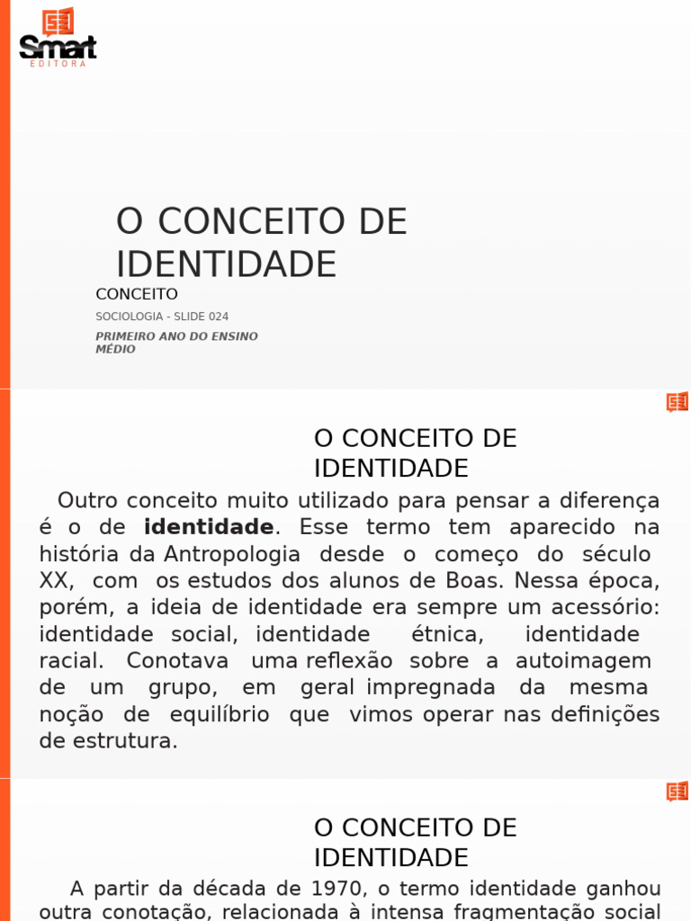 Entendendo o Conceito de Identidade | PDF | Sociologia | Raça ...