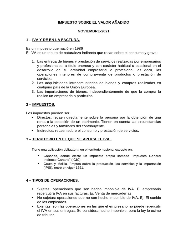 Iva Nov.-Si | PDF | Impuestos | Impuesto al valor agregado