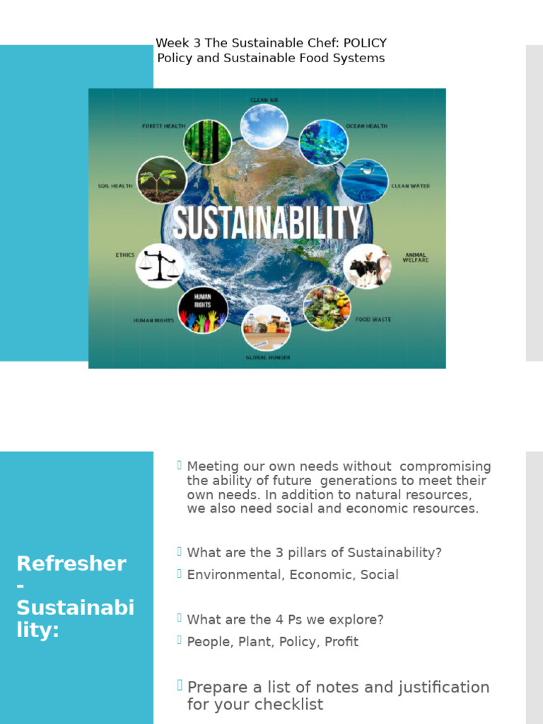 Week 3 POLICY Sustainability WM 202001 | PDF | Sustainability | Natural ...