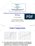 Lecture 9: Intercept Point, Gain Compression and Blocking: EECS 142