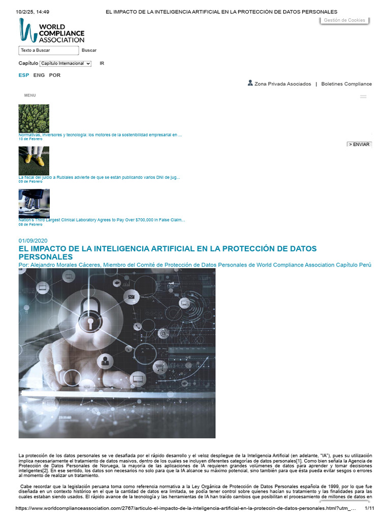 El Impacto de La Inteligencia Artificial en La Protección de Datos ...