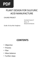Plant Design for Sulfuric Acid Manufacture(1)
