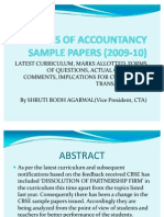 Analysis of Accountancy Sample Papers (2009-10)