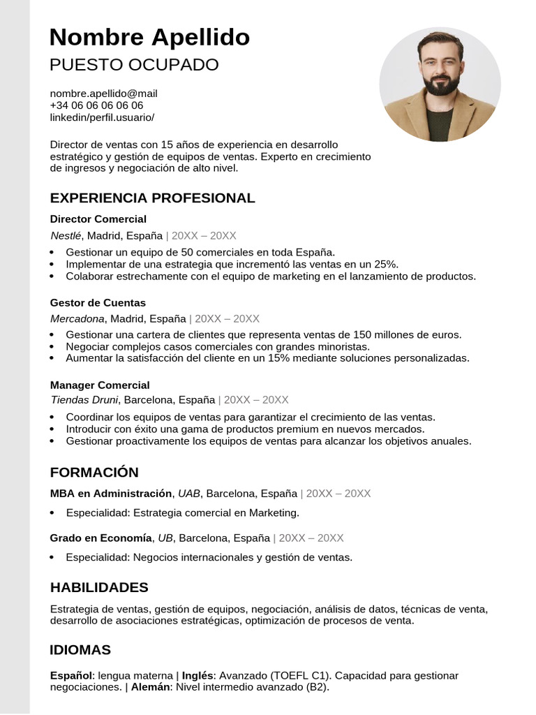 Director Comercial con 15 Años de Experiencia | PDF | España | Marketing