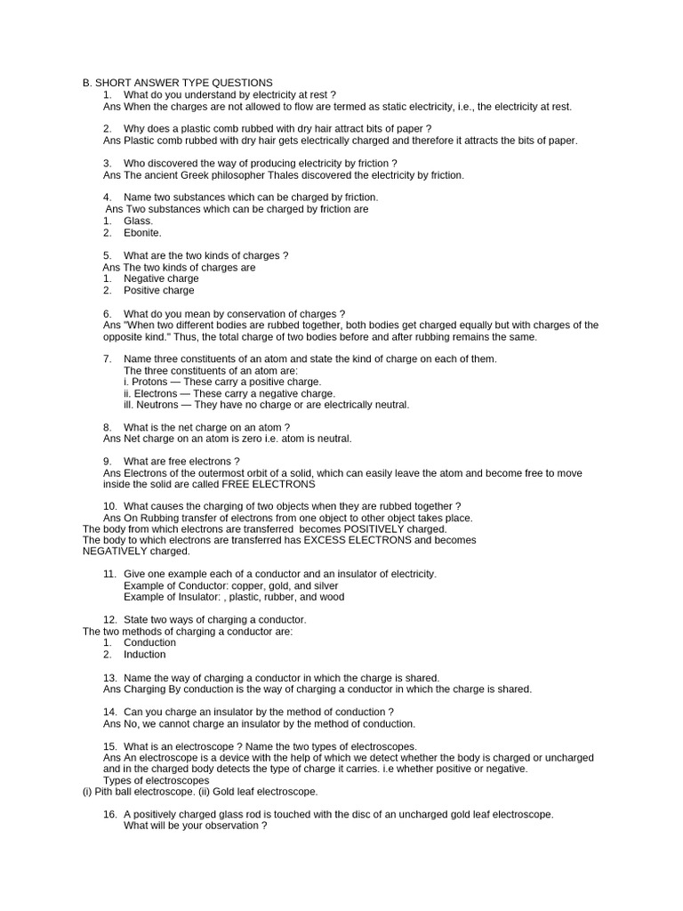 Chapter 8B | PDF | Electric Charge | Electron