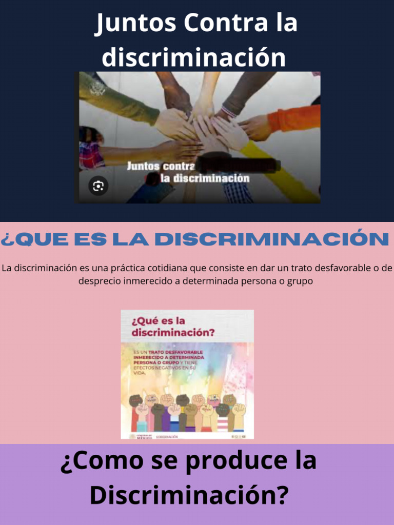 Juntos Contra La Discriminación | PDF