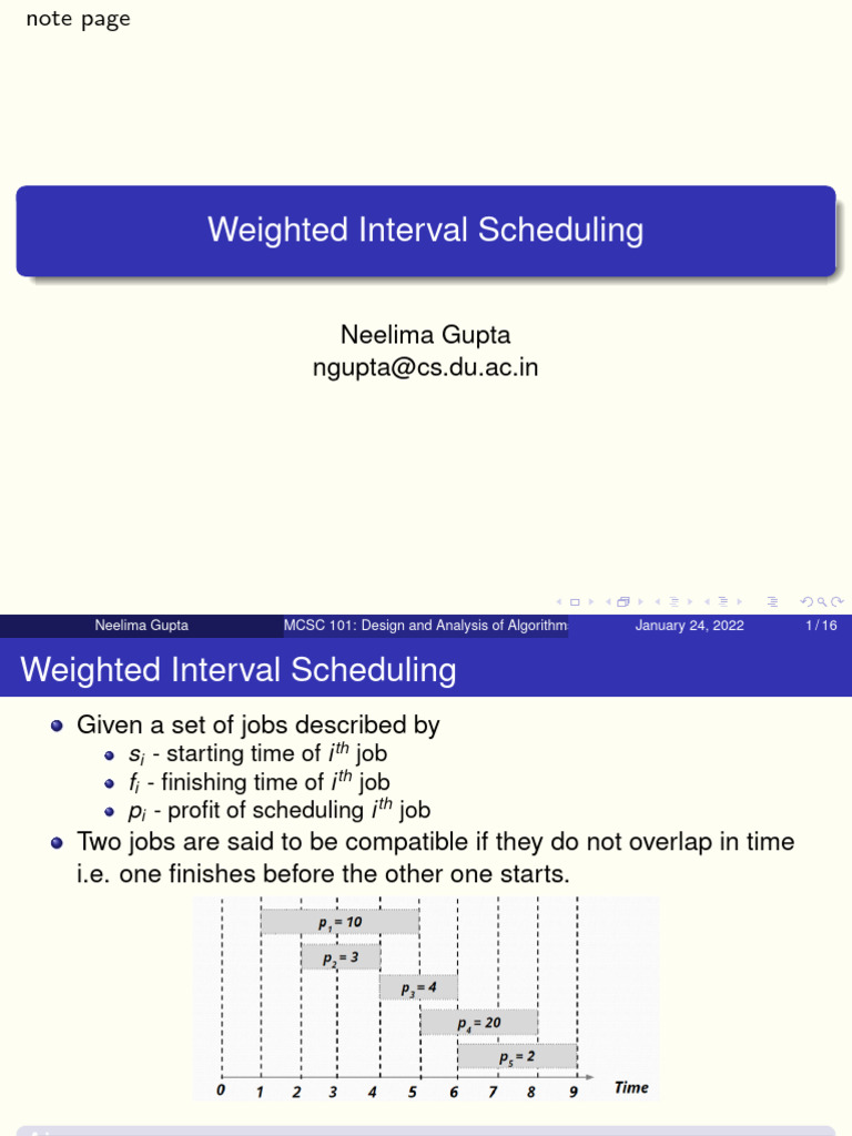 Weighted Interval Scheduling Explained | PDF | Mathematical ...