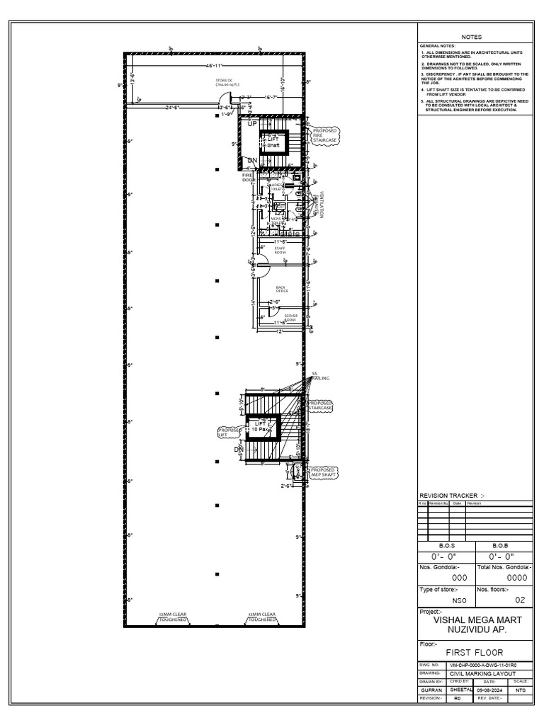 Civil Marking Layout for MEP Shaft | PDF