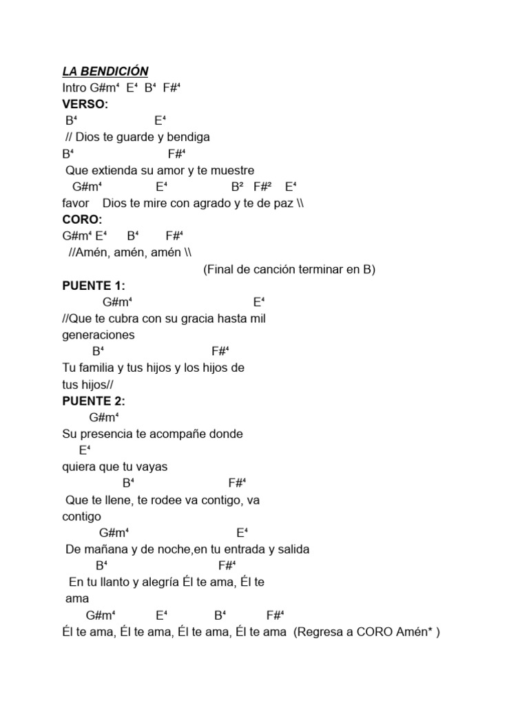 Letra y acordes de 