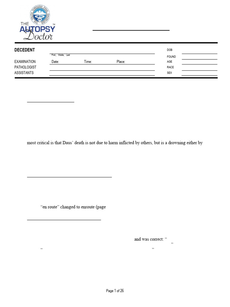 Autopsy Report for Dau Mabil PDF Heart Valve Gastrointestinal Tract