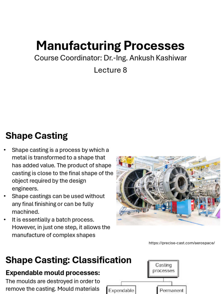 Shape Casting Processes Explained | PDF | Casting | Secondary Sector Of ...