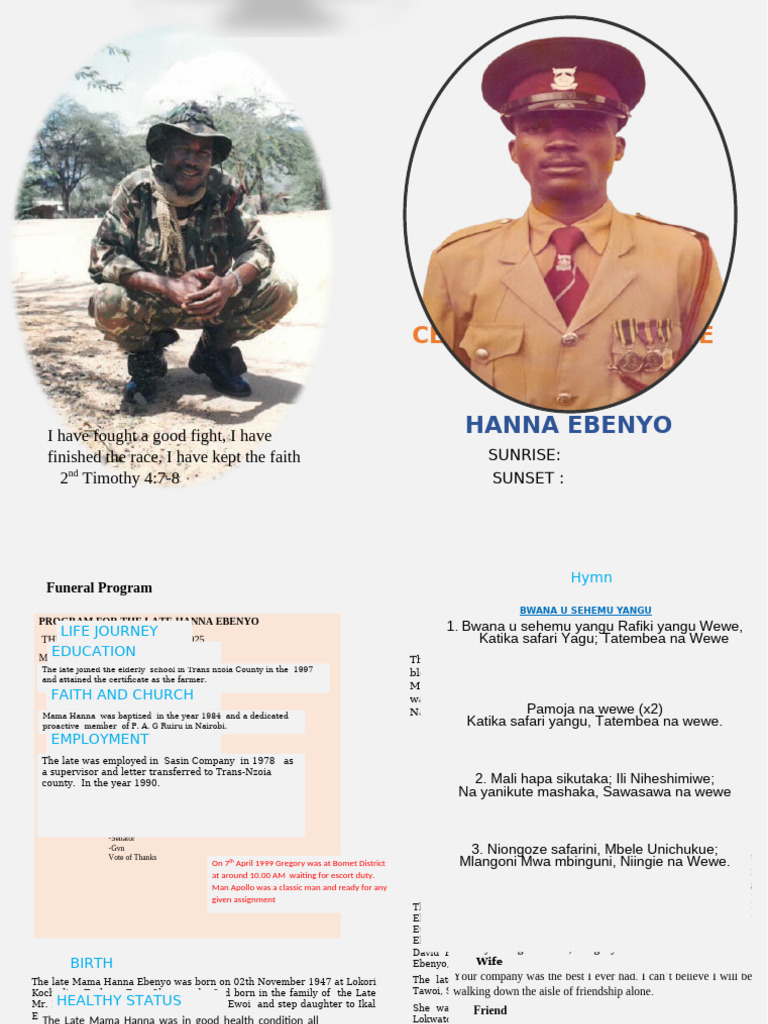 Funeral Program FINAL Mama Hanna | PDF