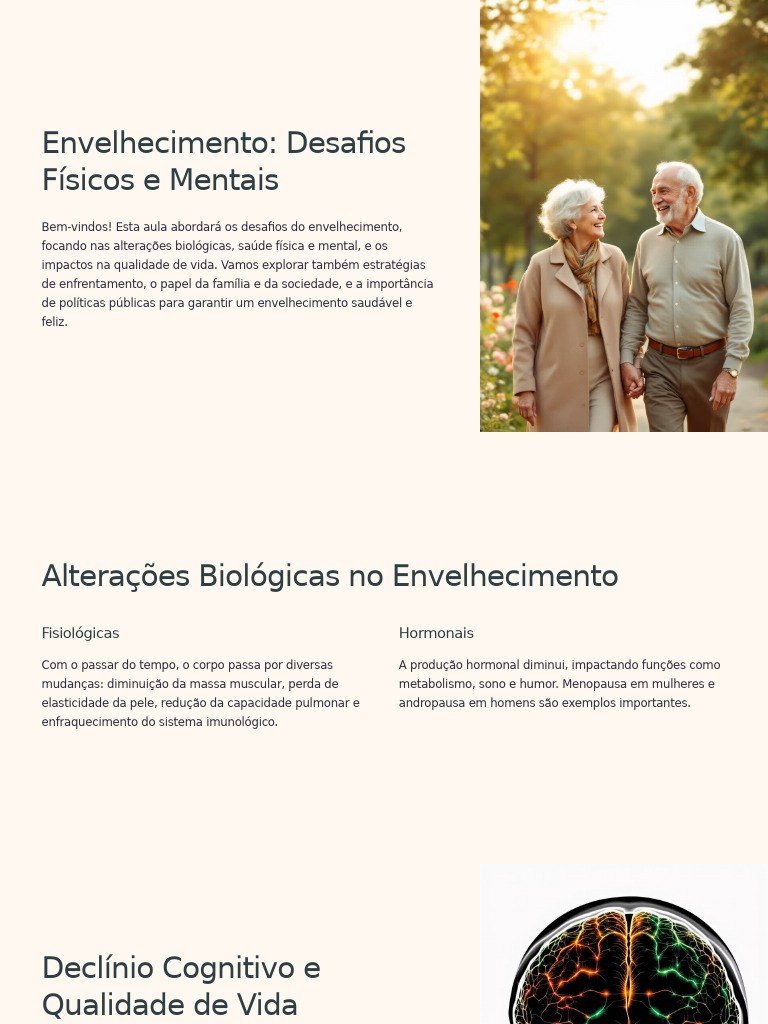 Desafios do Envelhecimento Saudável | PDF | Envelhecimento | Demência