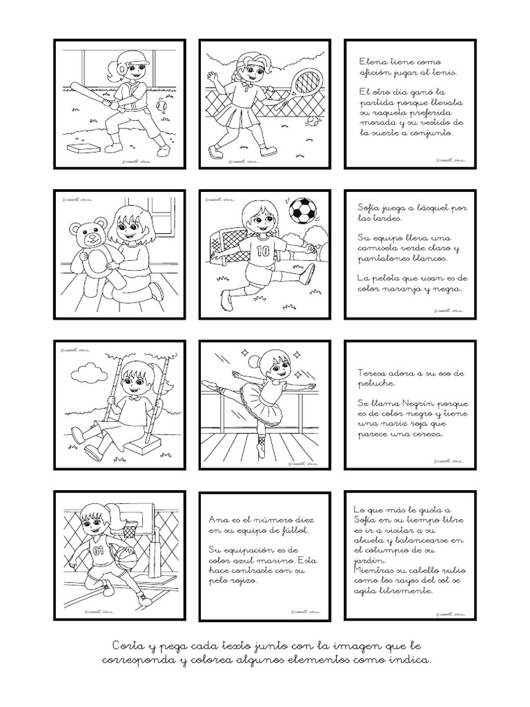 Tarjetas Libreta Comprensión Lectora @creoenti - Educa | PDF