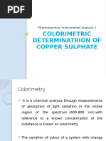 Colorimetry of Copper Sulfate Solutions | PDF | Concentration | Experiment