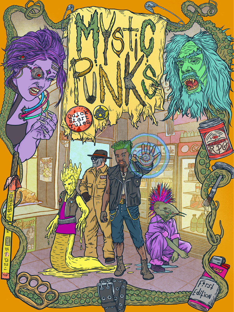 Mystic Punks RPG Quick-Start Guide | PDF | Storytelling | Gaming