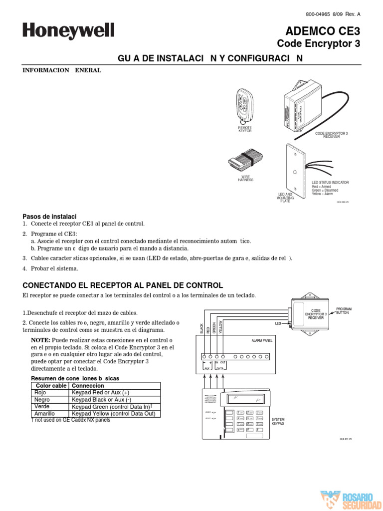 Guía de Instalación CE3 Code Encryptor | PDF | Control remoto | Diodo ...