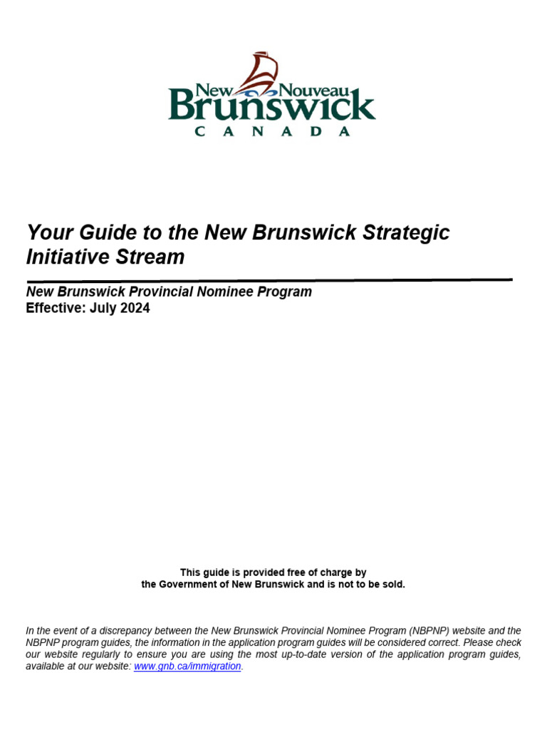 New Brunswick Strategic Initiative Guide | PDF | Cost Of Living ...