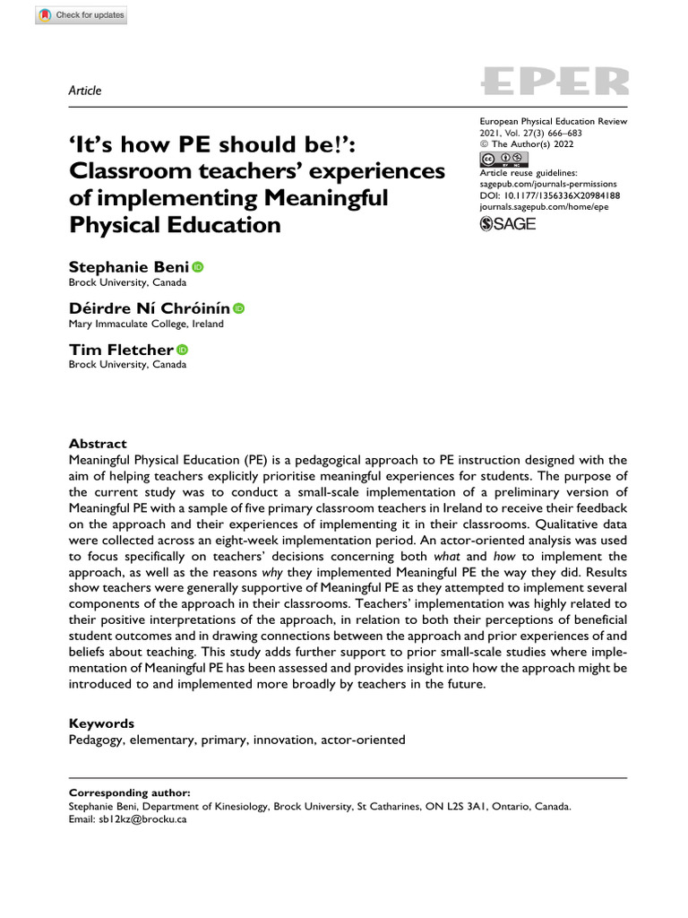 PE methods | PDF | Constructivism (Philosophy Of Education) | Pedagogy
