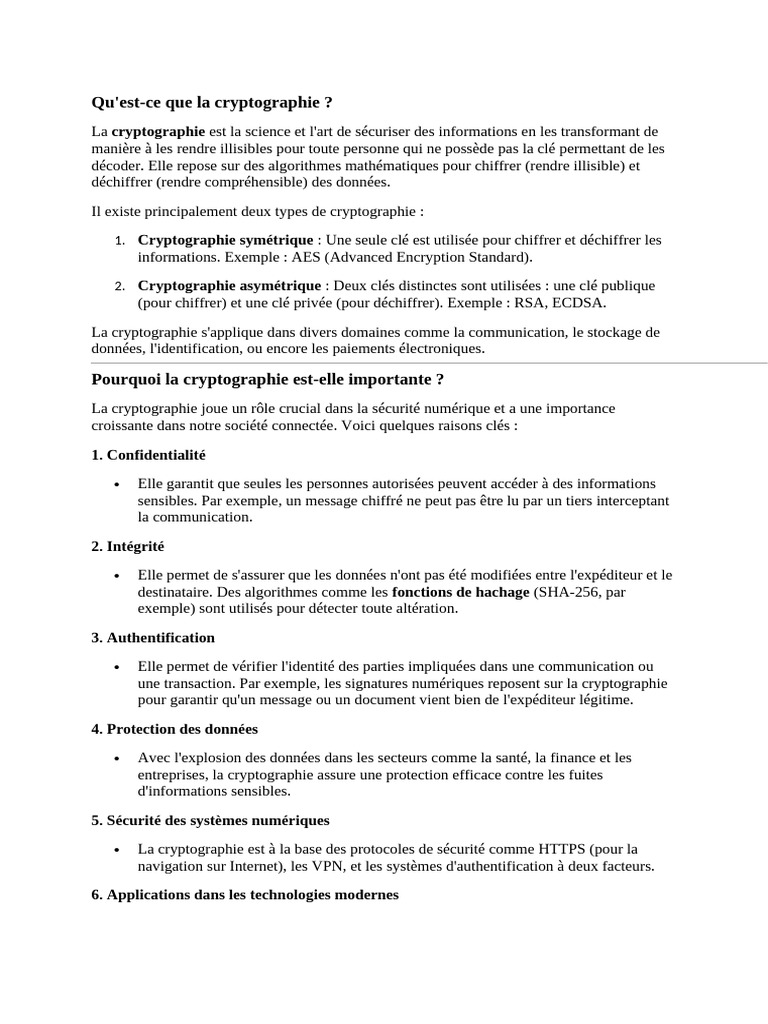 Introduction à la cryptographie sécurisée | PDF | Cryptographie | Cryptage
