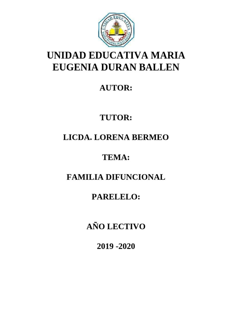 Familias Disfuncionales y su Impacto | PDF | Comportamiento | Sicología