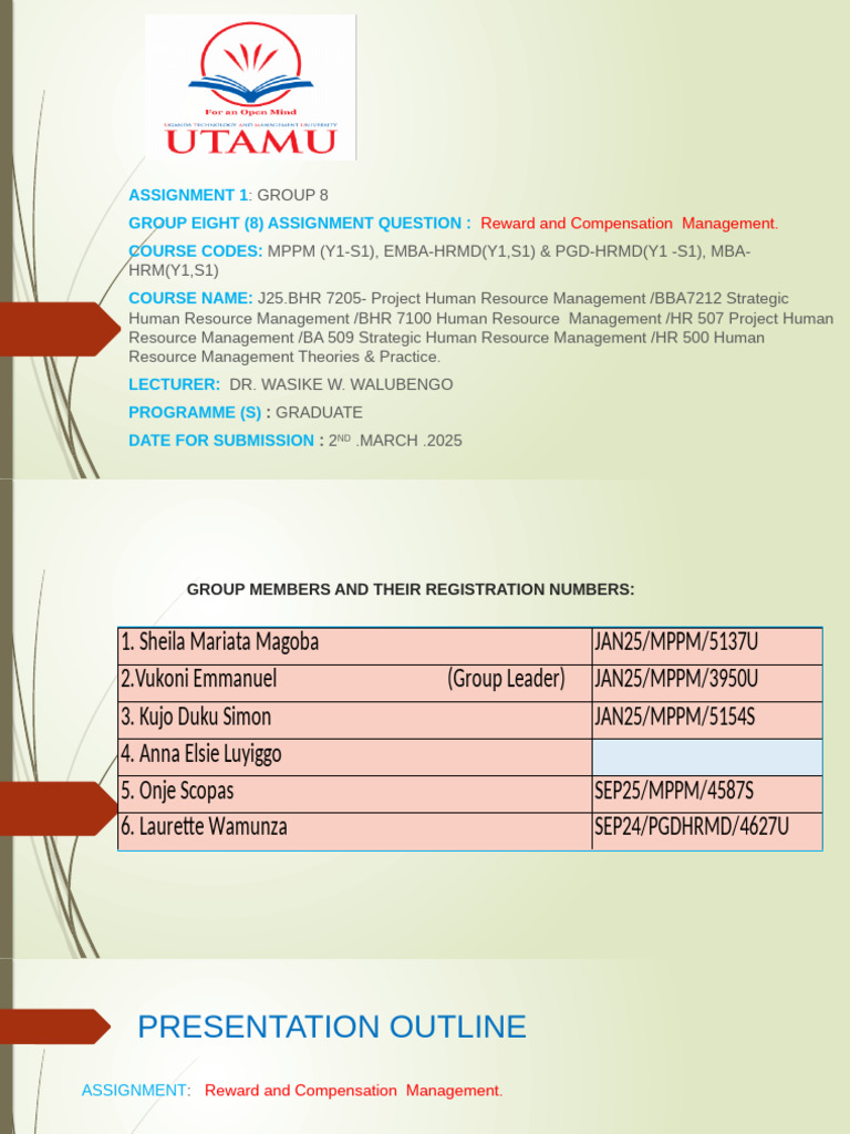 HRM Group 8 - Course Work. | PDF