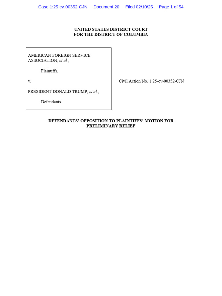 Opposition to Preliminary Relief Motion | PDF | Injunction | Standing (Law)