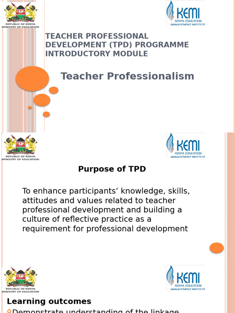 Teacher Professional Development Overview | PDF | Educational ...