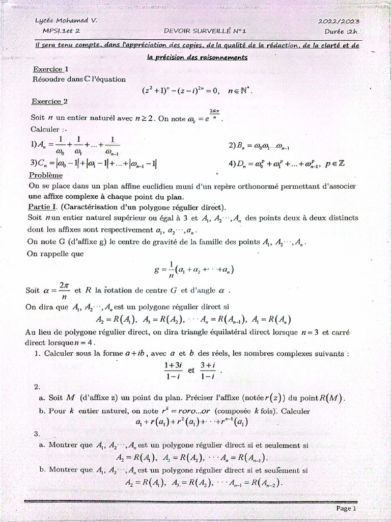 DS Maths Sup | PDF