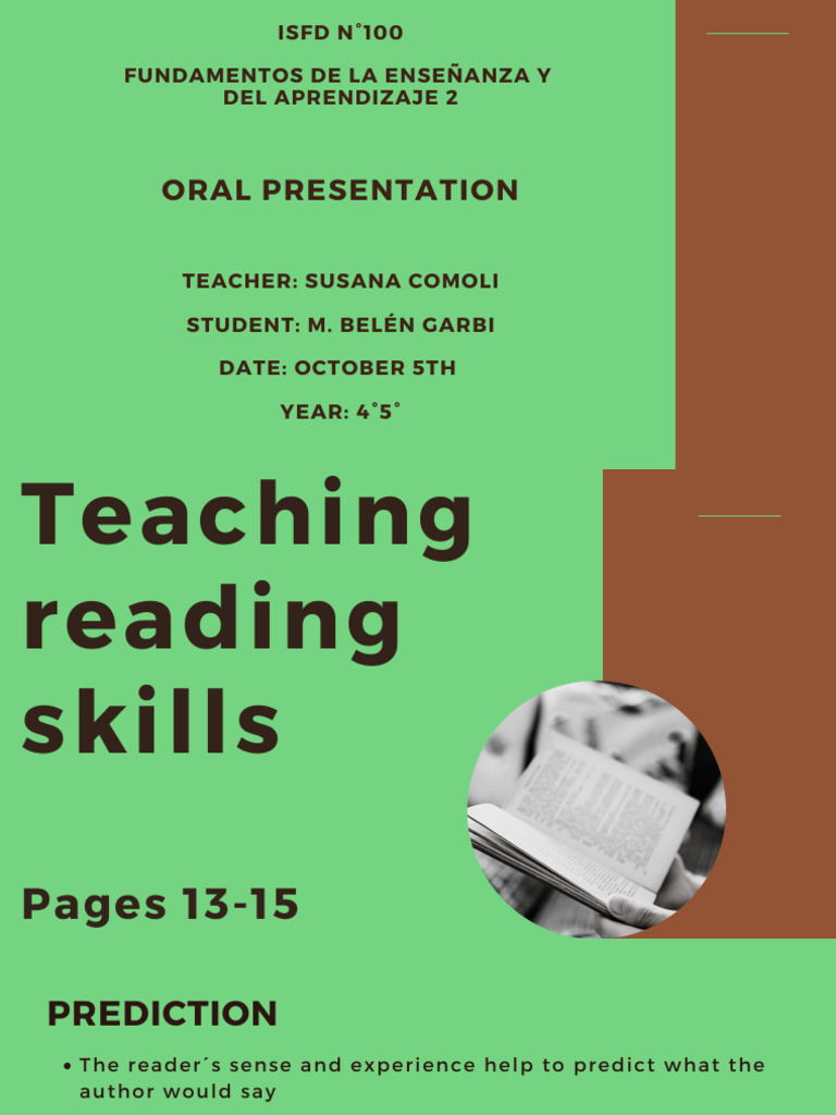 Teaching Reading Skills: Prediction Techniques | PDF
