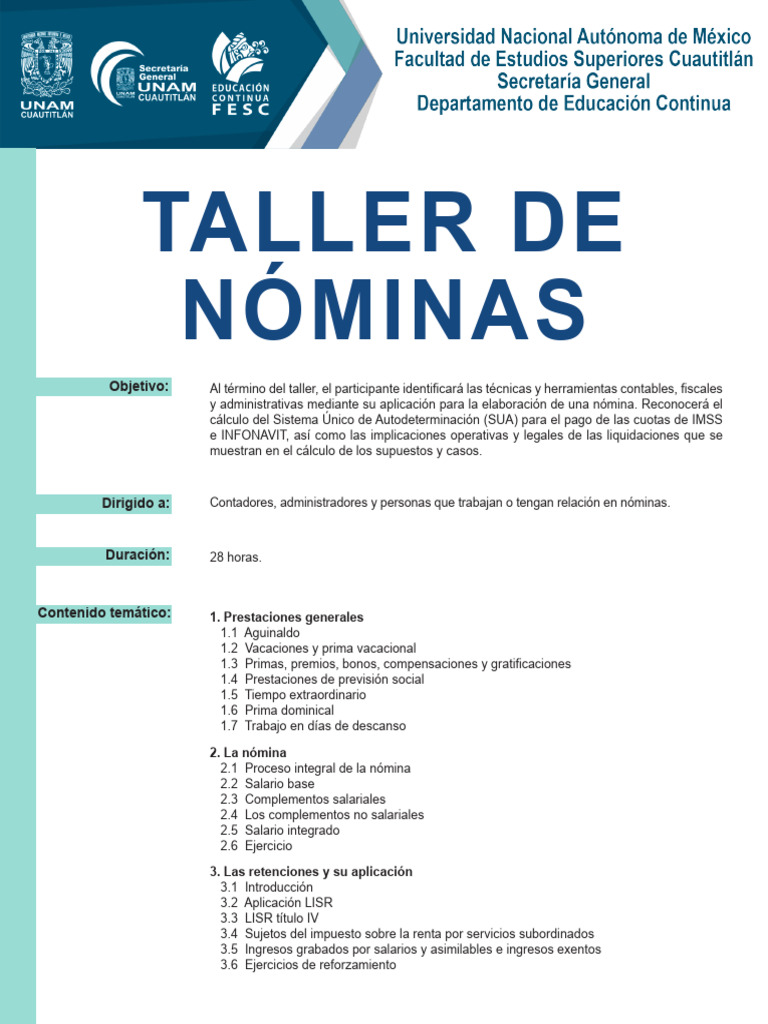 Taller de Nóminas: Cálculo y Liquidaciones | PDF | Economias | Finanzas ...