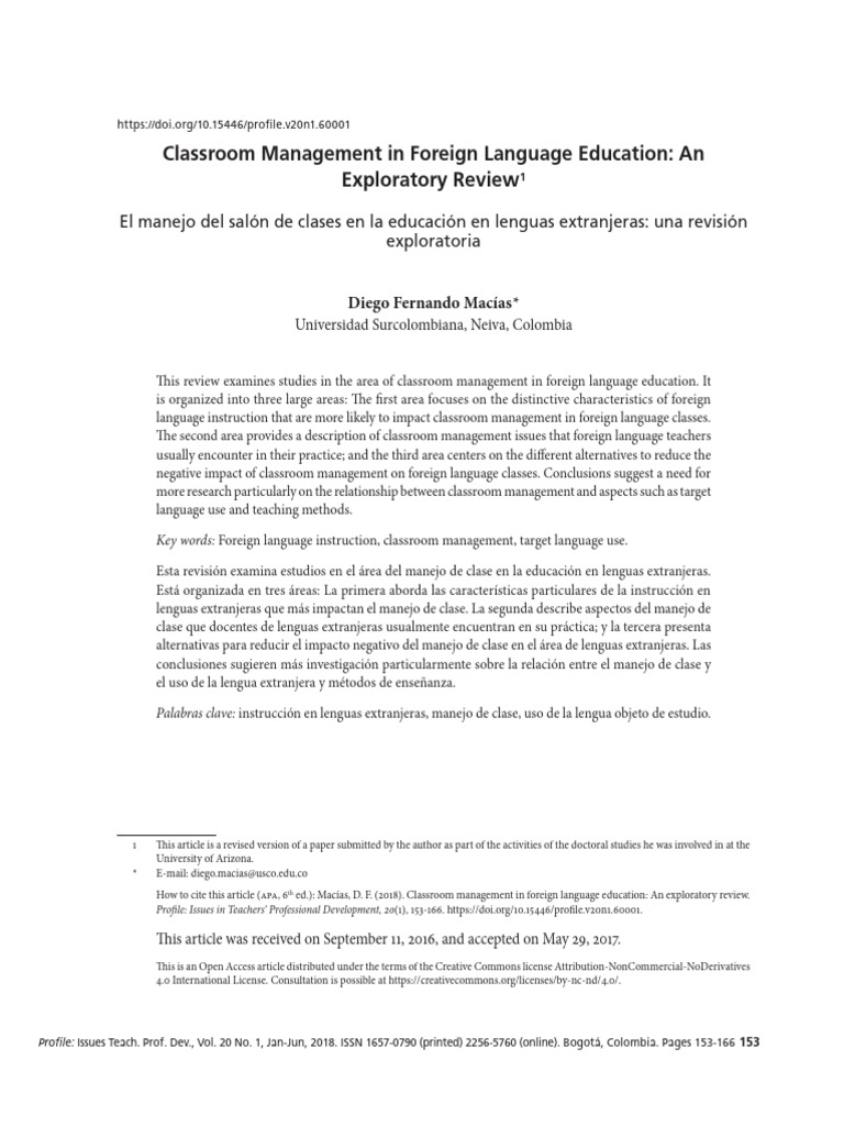 Classroom Management in Language Education | PDF | Classroom Management ...