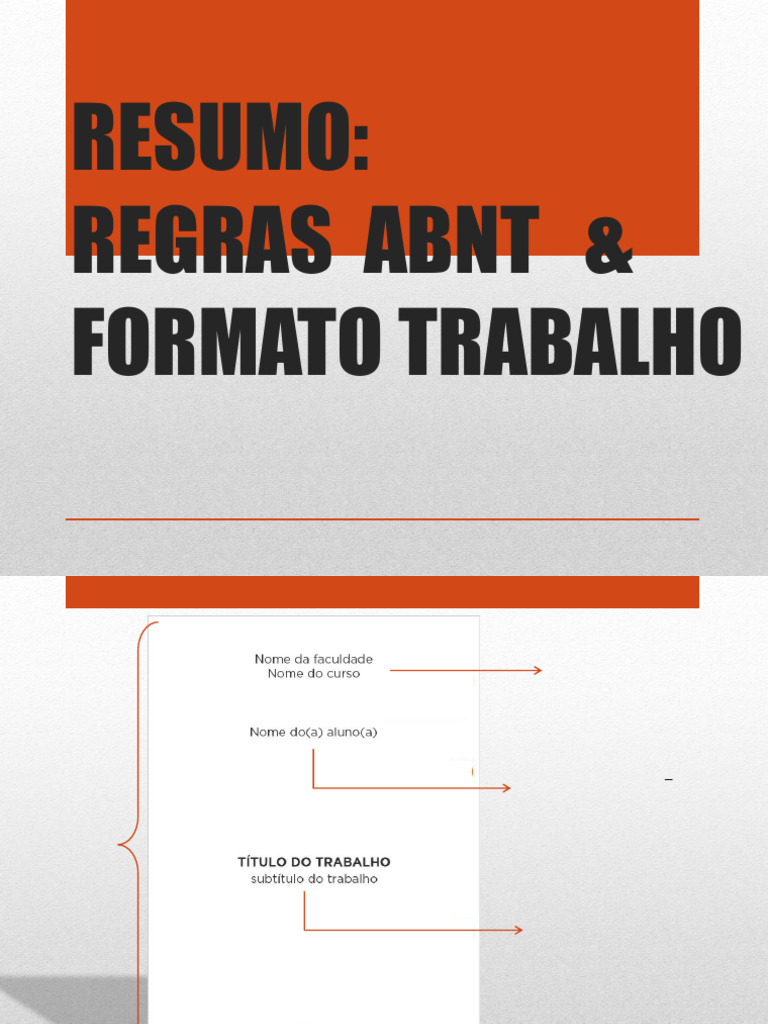 Regras ABNT para Trabalhos Acadêmicos | PDF | Abstract (resumo)