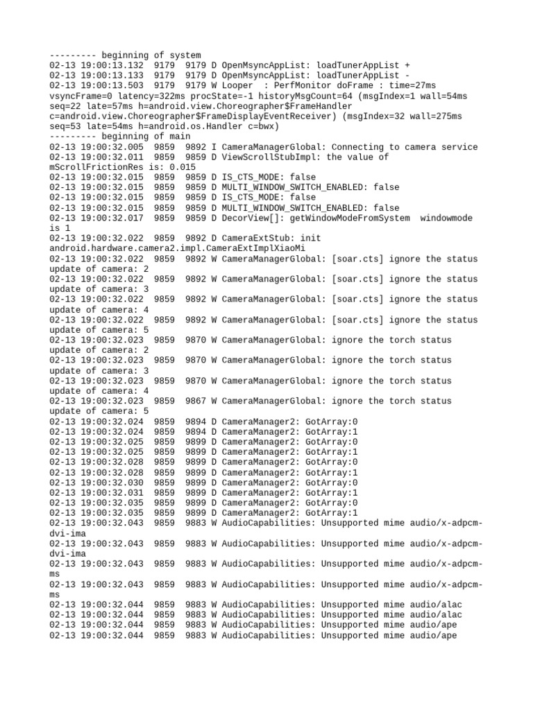 Camera Manager Global Logs Analysis | PDF | Computer Programming | Software