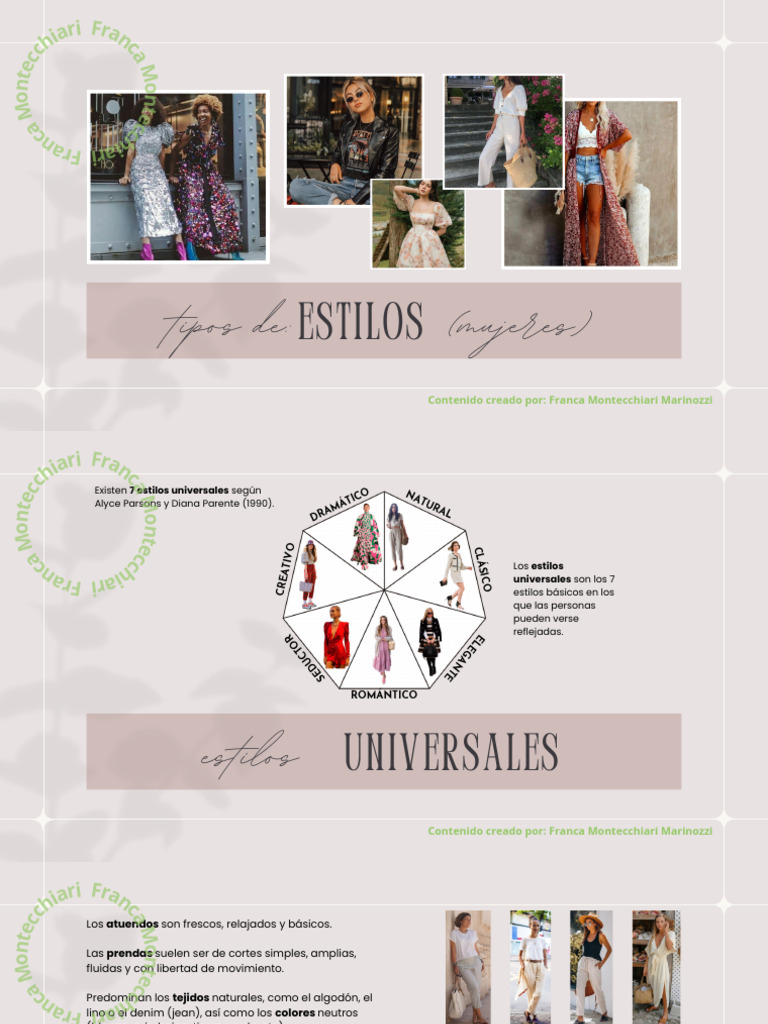 7 Estilos Universales de Moda | PDF | Ropa | Zapato