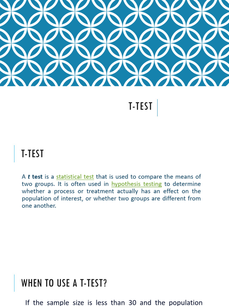 T Test | PDF