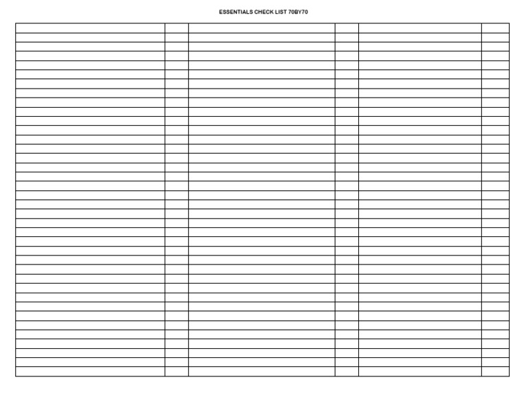 Check List | PDF