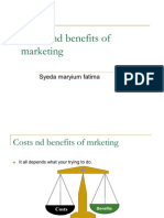Costs and Benefits of Marketing