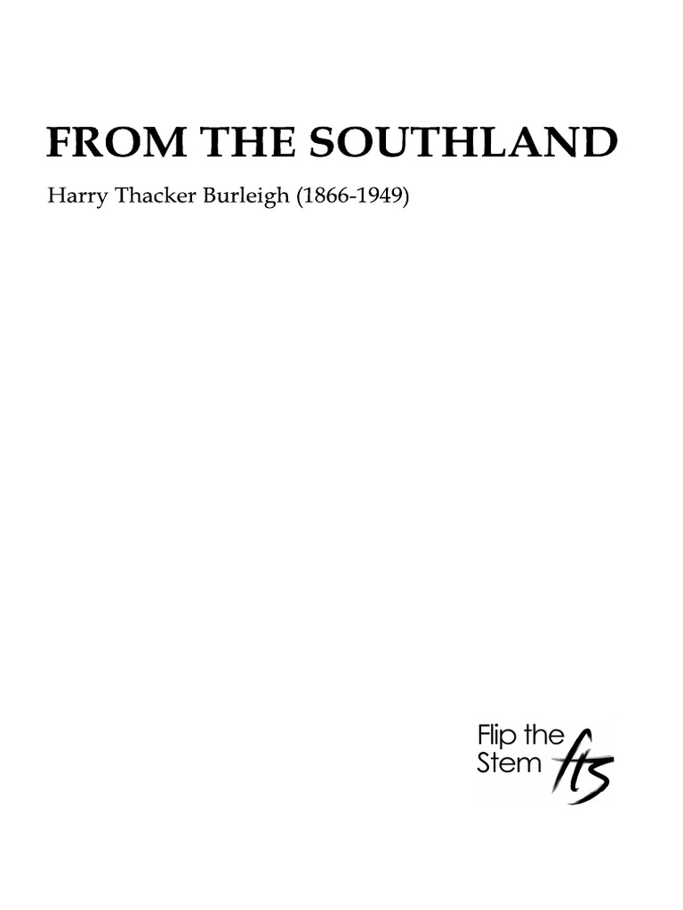 Harry Thacker Burleigh - From The Southland | PDF
