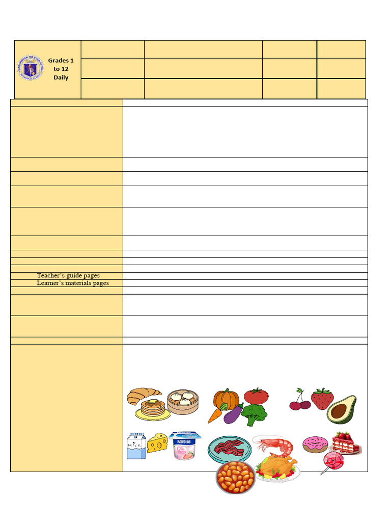 Lesson Plan 18 Pdf Dietary Fiber Diet Nutrition