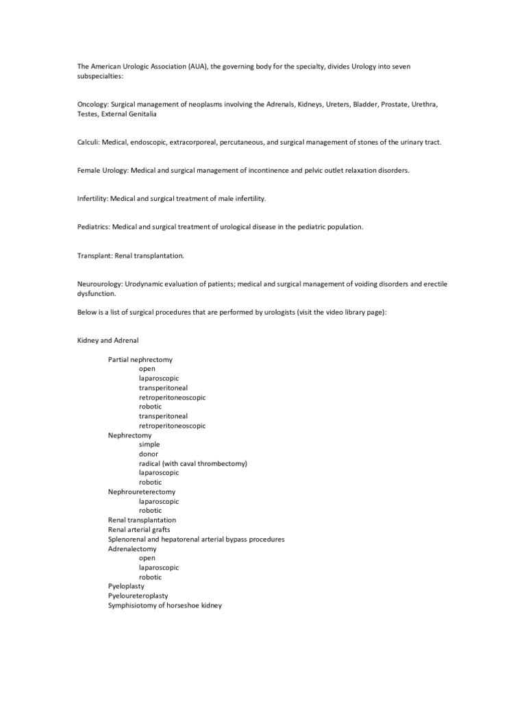 GU Study Guide | PDF | Urology | Kidney