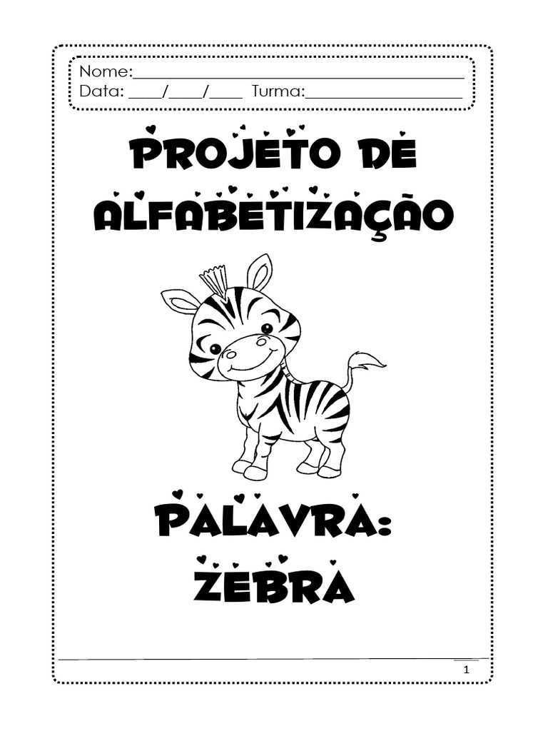 Atividades de Alfabetização com Zebra | PDF | Alfabetização | Aprendizado