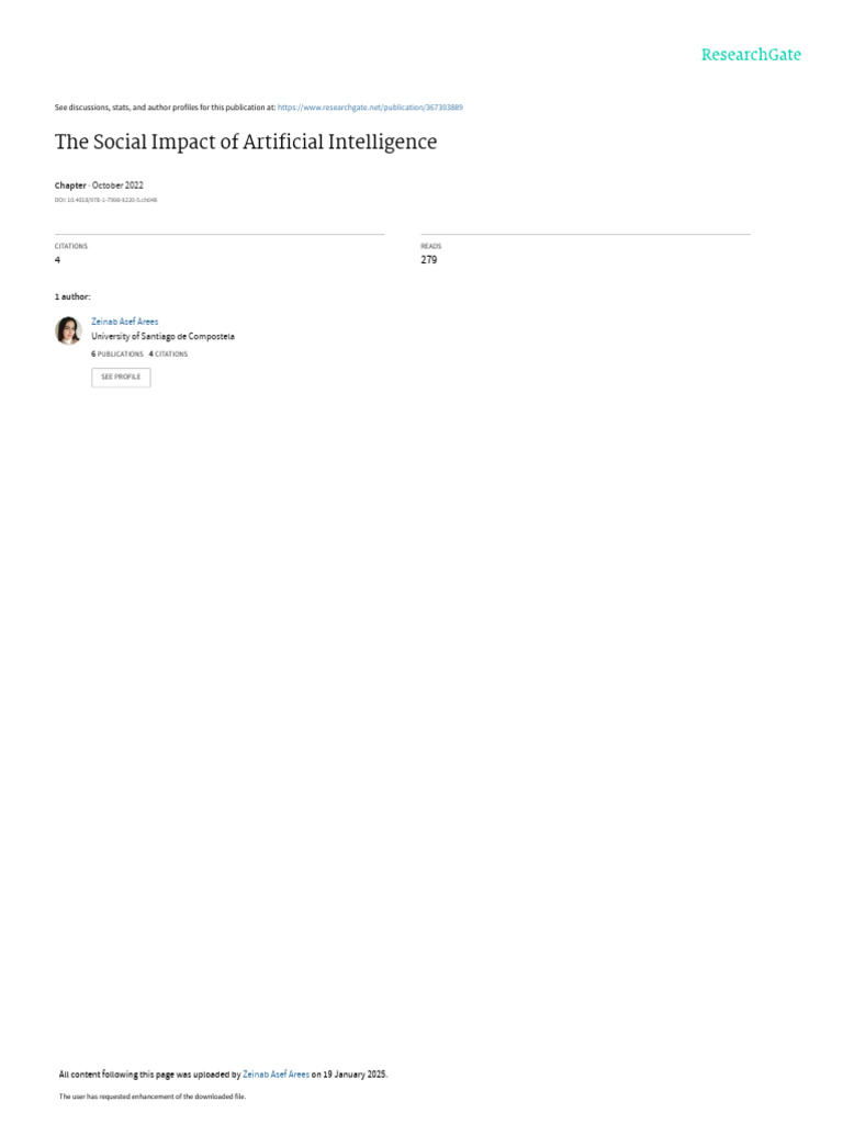 The Social Impact of Artificial Intelligence | PDF | Artificial ...