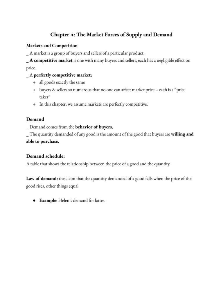 Supply and Demand Market Dynamics | PDF | Demand | Supply (Economics)