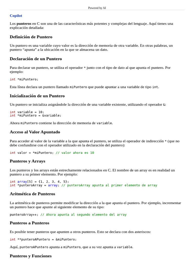 Punteros en C | PDF | Puntero (Programación de computadora ...